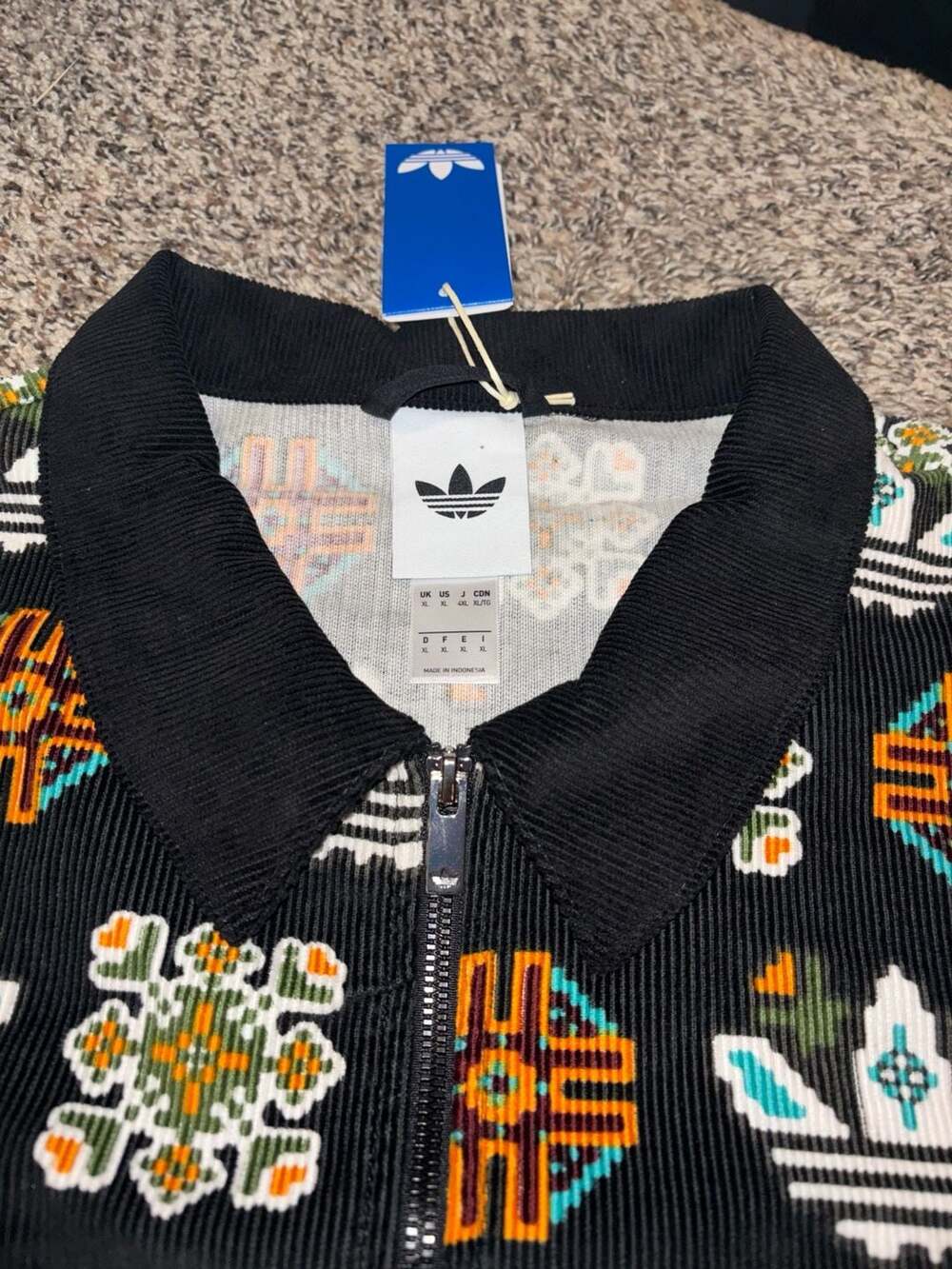Adidas Originals corduroy Monogram Allover Print Jacket [JY2998]. NWT. XL men’s - Picture 8 of 8